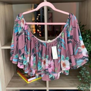 Sarah Rae Vargas+ftf floral cropped top